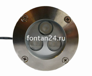 Подводный светодиодный прожектор (RGB IN ONE), 3-диодный, 12VDC, угол свечения 25град., IP68, нерж. сталь Подводный светодиодный прожектор (RGB IN ONE), 3-диодный, 12VDC, угол свечения 25град., IP68, нерж. сталь