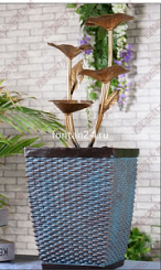 Напольный фонтан "Бронзовый цветок"