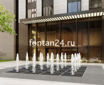 Уличный фонтан "Кубик-Рубик средний" 4x4 м