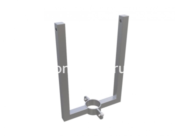 Кронштейн для 2 прожекторов, нерж. сталь (хомут 80)
